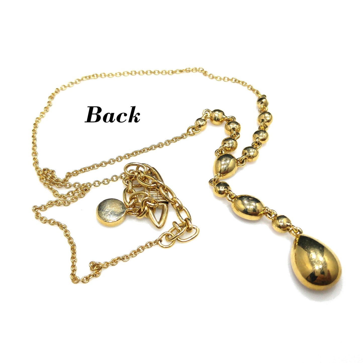 Givenchy Topaz Rhinestone Drop Necklace, Gold Plated, 1990s Vintage Jewelry