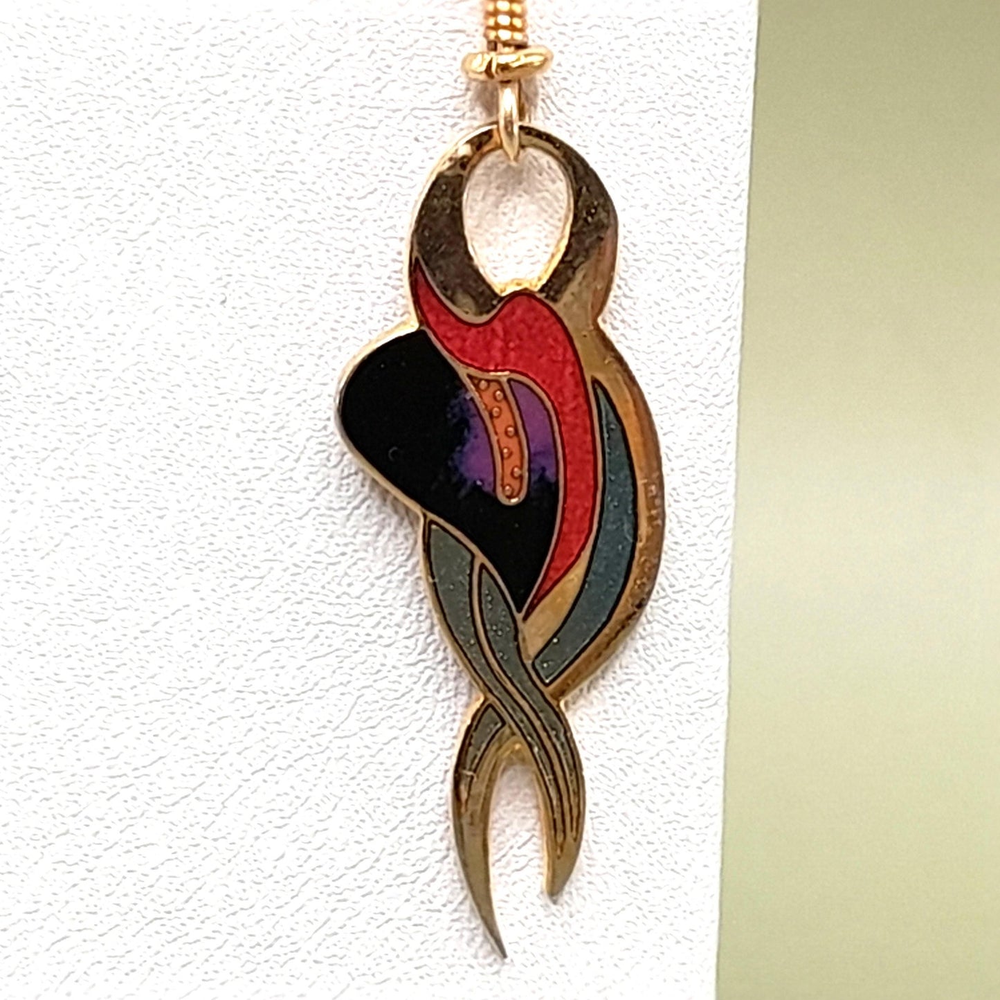 Vintage Laurel Burch "Everlasting Lily" Earrings, Gold Plated