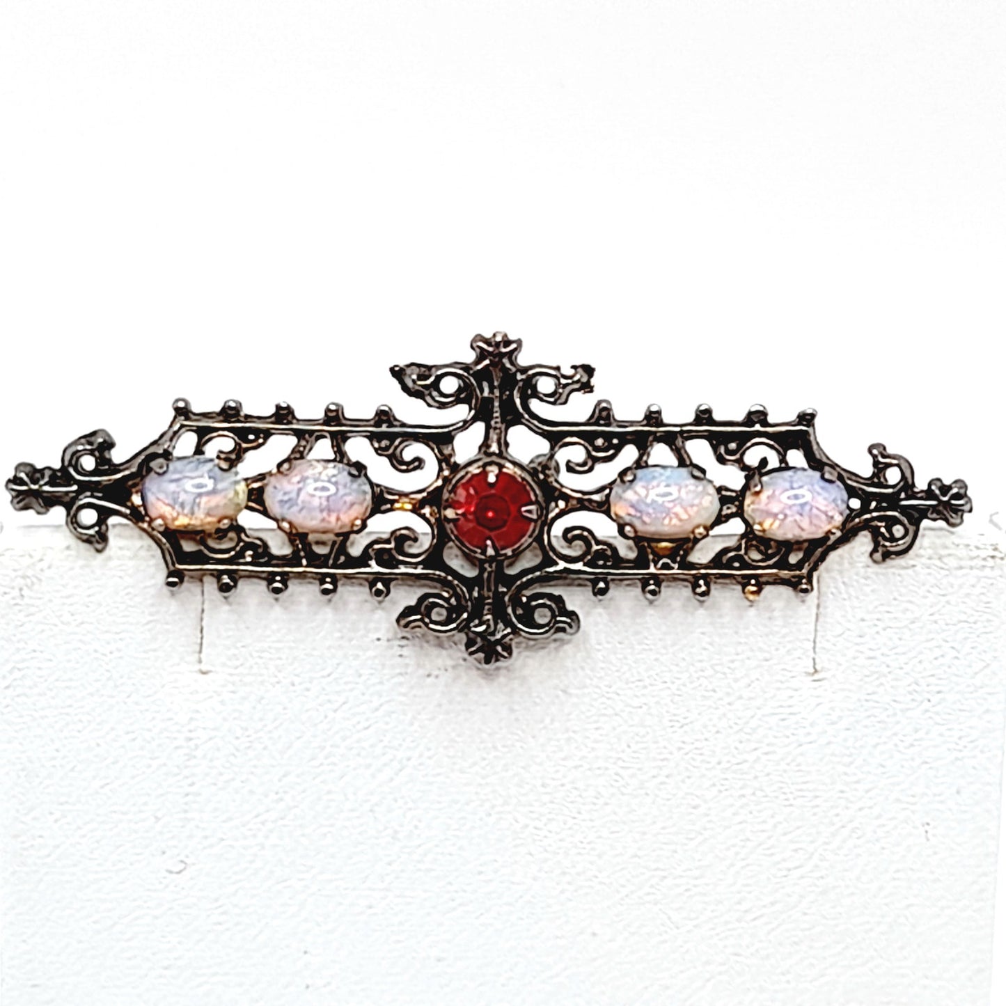 Vintage Sarah Coventry Pin, Victorian Style Brooch, Dragon's Breath Brooch, Sterling Silver Brooch