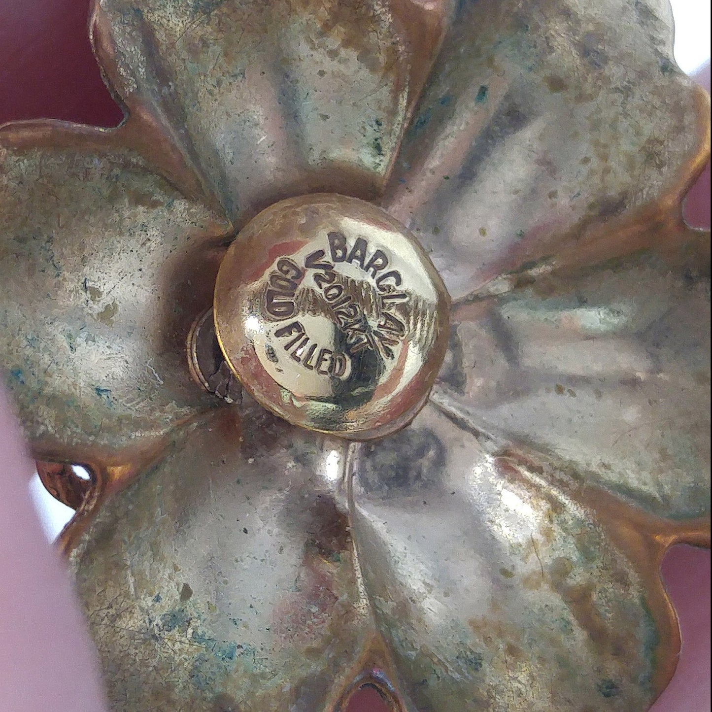 Barclay Gold Filled Flower Expansion Bracelet, Red Crystal Gold Flower