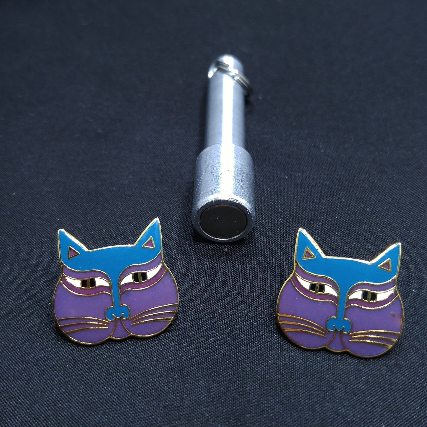 Laurel Burch "Siamese Cats" Post Earrings, 1980s Vintage Jewelry