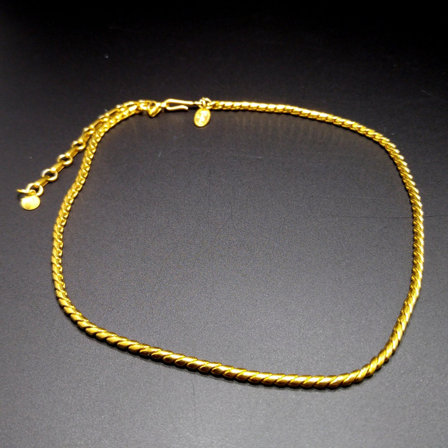Vintage Vendome Gold Plated Necklace, Adjustable to 18"