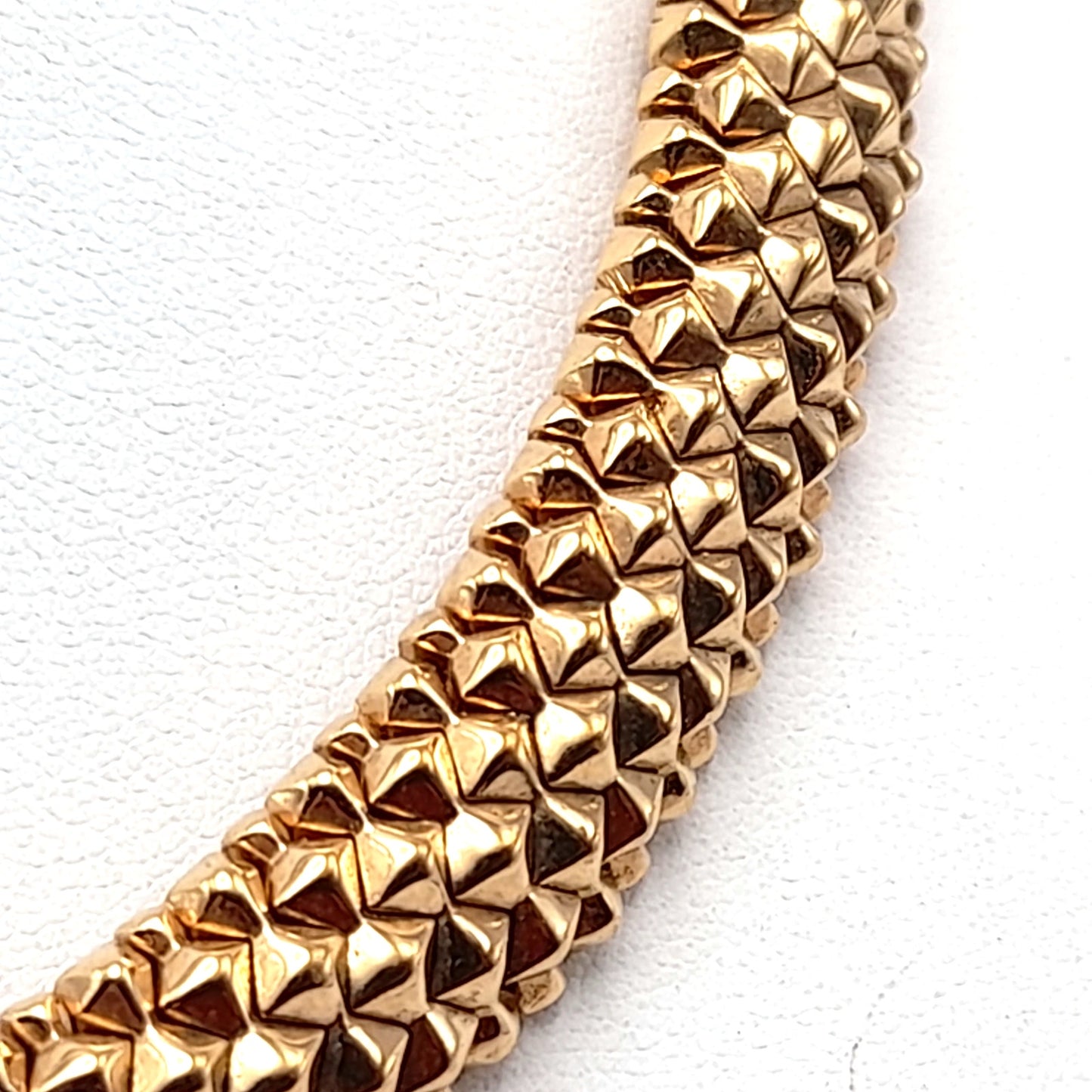 Ciner Vintage Gold Plated Brutalist Choker Necklace
