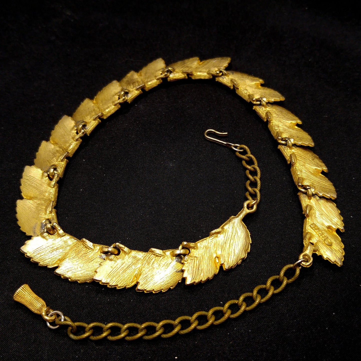 B.S.K. Red Rhinestone Choker Necklace, Aurora Borealis, 1960s Vintage Jewelry