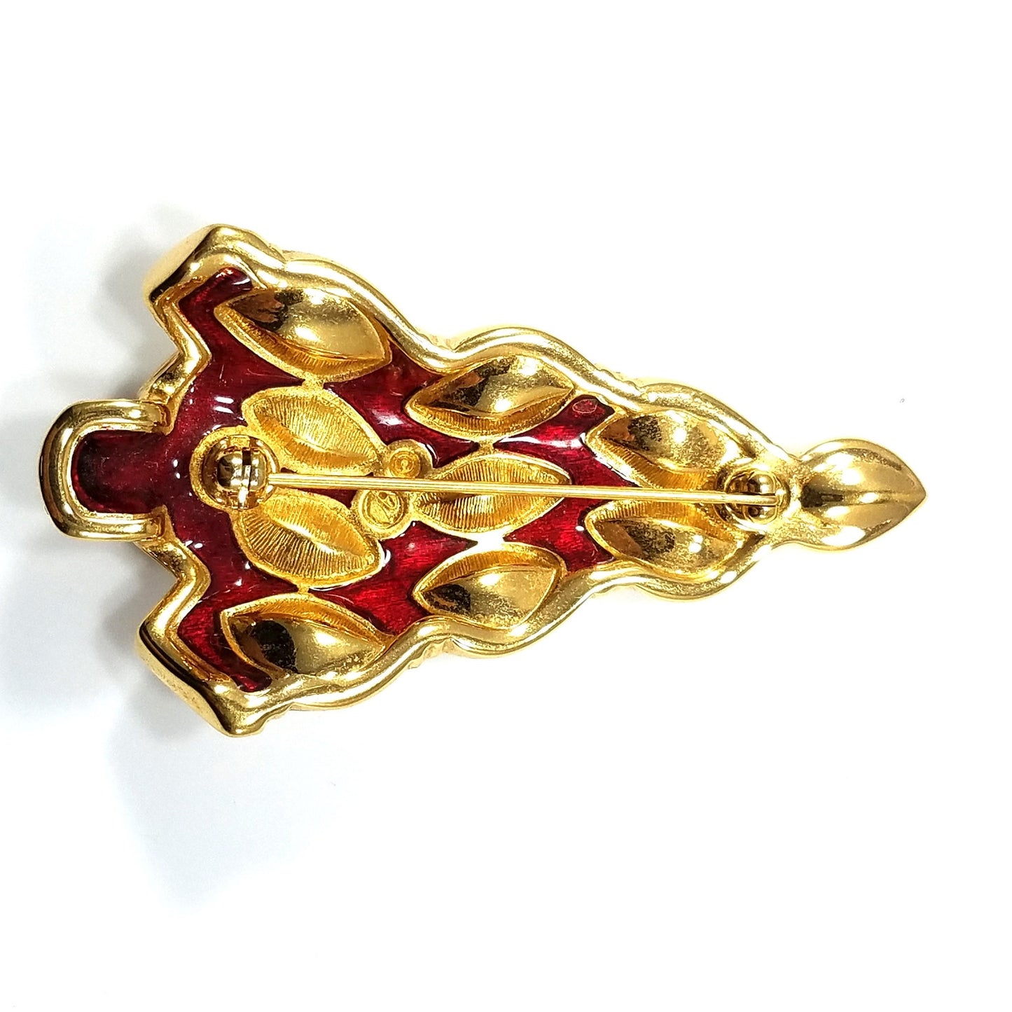 Swarovski Christmas Tree Brooch, 1996 Collectible, Skewed Navette Rhinestones, Vintage Jewelry