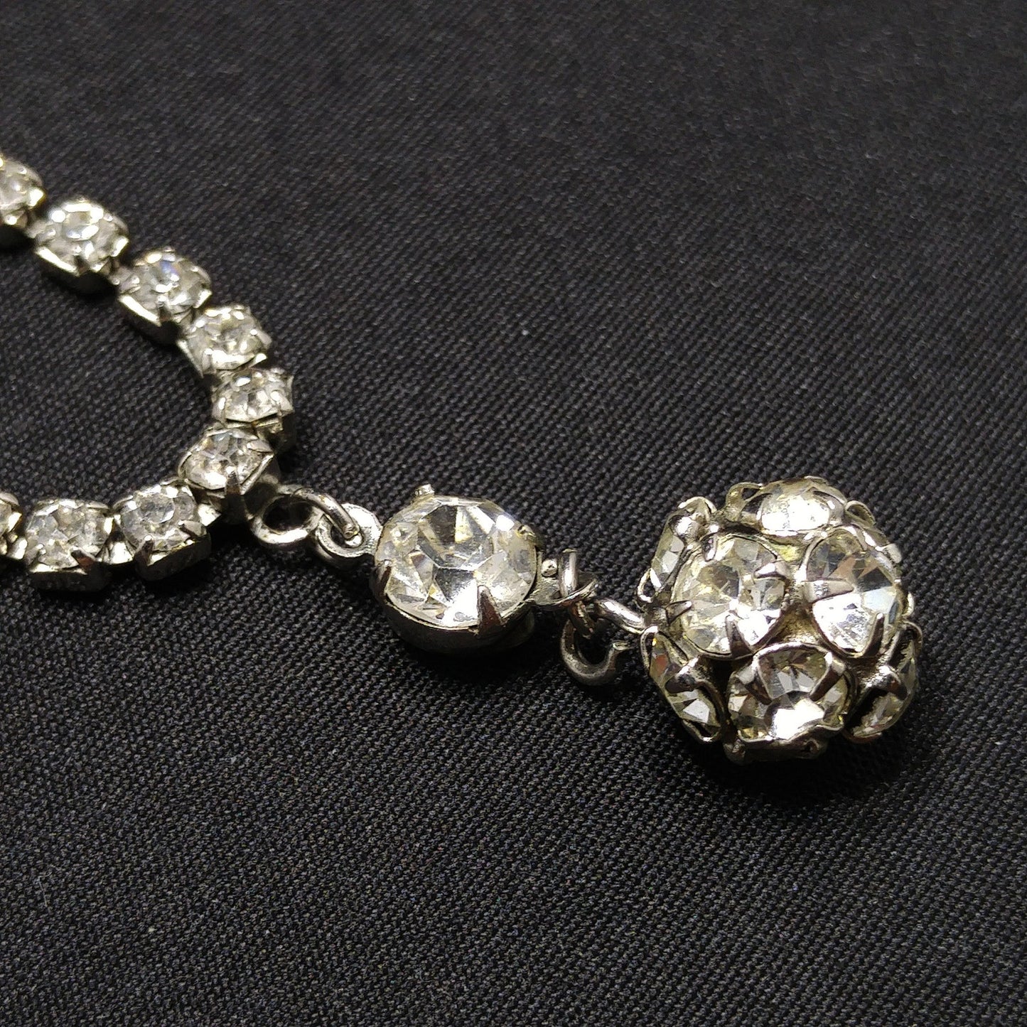 Weiss Clear Rhinestone Choker Necklace, Wedding Necklace, 1950s Vintage Jewelry