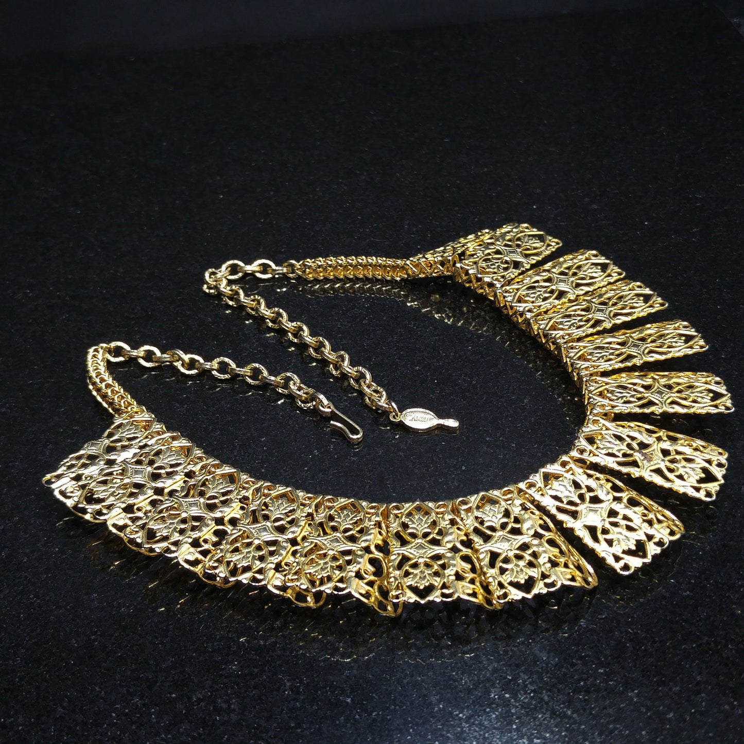 Sarah Coventry Necklace, "Chantilly Lace", Egyptian Revival, 1960s