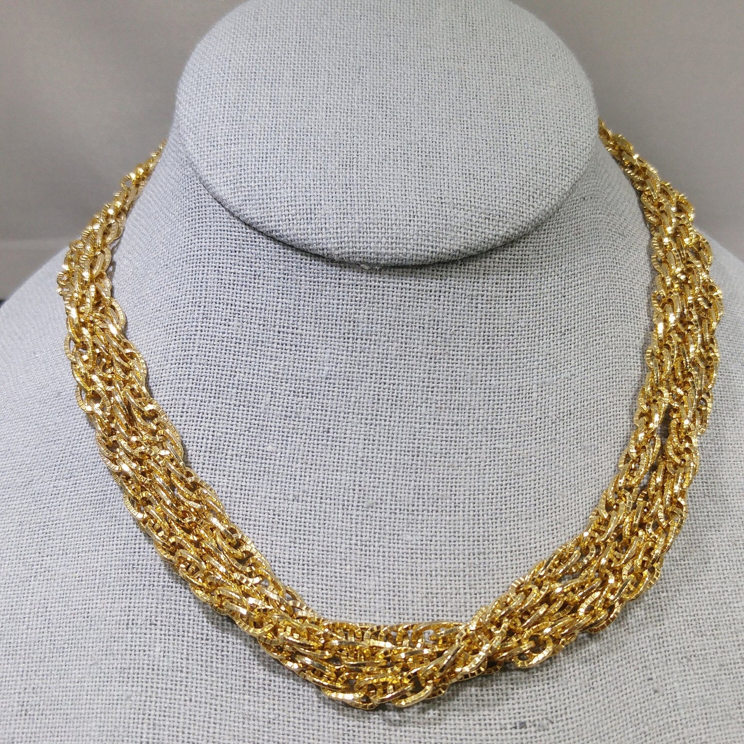 Hattie Carnegie Long Chain Necklace, 48 Inch Length Chain, 1970s Vintage Jewelry