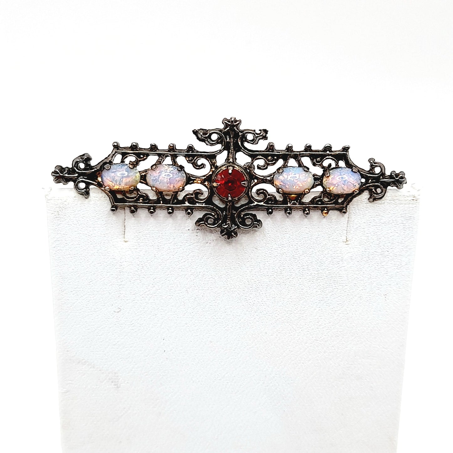 Vintage Sarah Coventry Pin, Victorian Style Brooch, Dragon's Breath Brooch, Sterling Silver Brooch