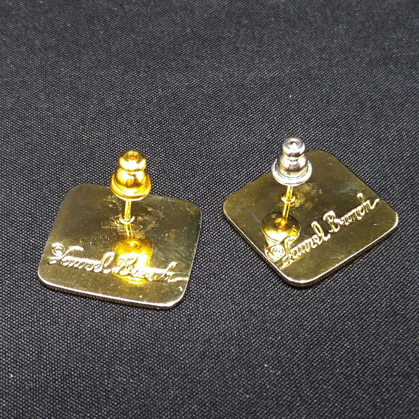 Laurel Burch Bird Post Earrings, Cloisonné Gold Plated, Enamel, 1980s Vintage
