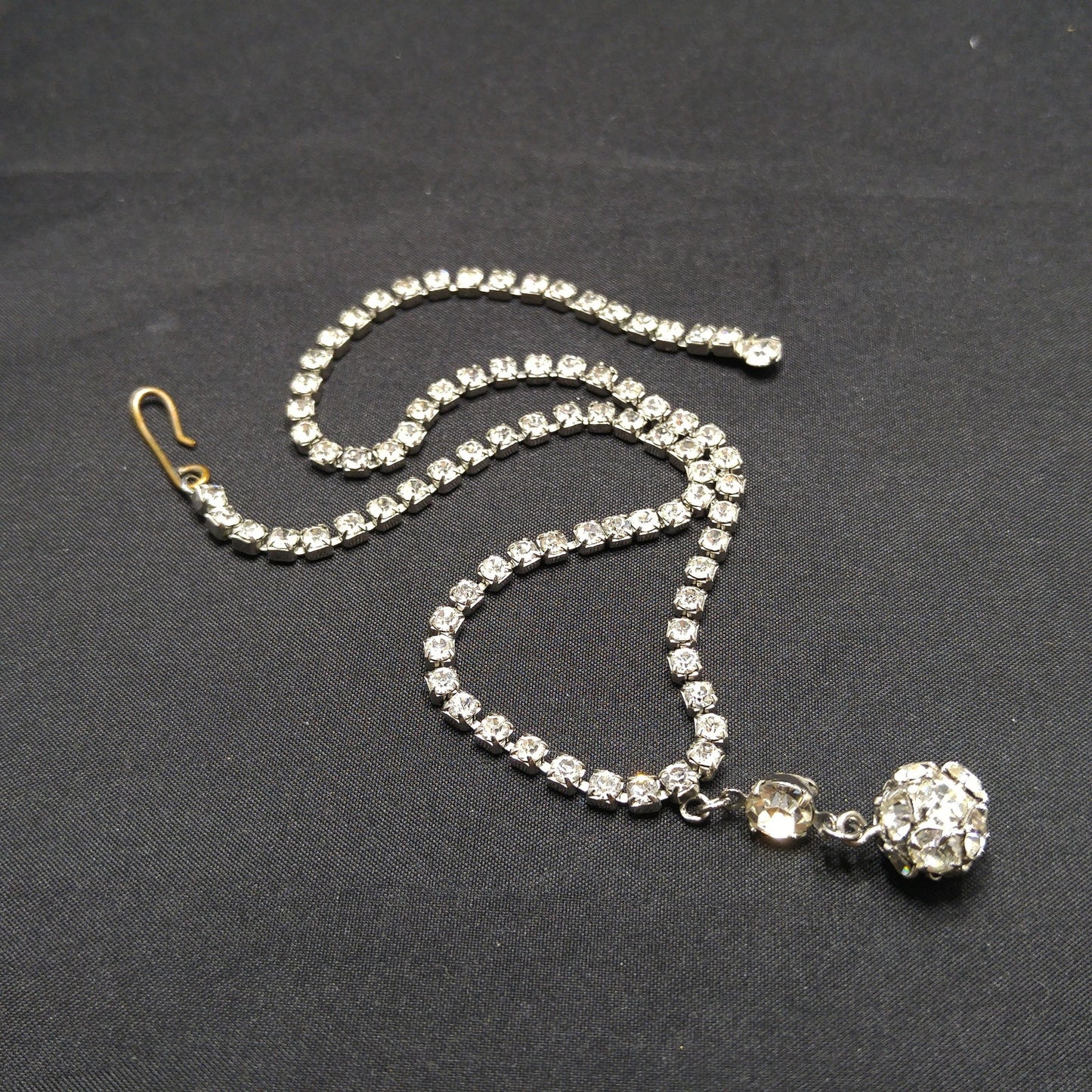 Weiss Clear Rhinestone Choker Necklace, Wedding Necklace, 1950s Vintage Jewelry