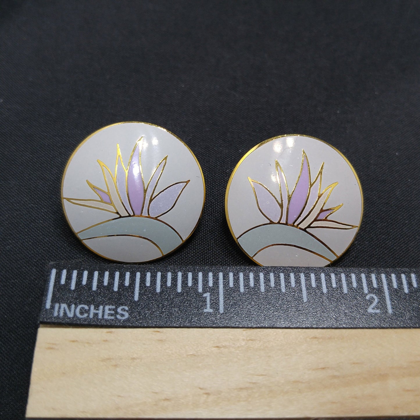 Vintage Laurel Burch Bird of Paradise Post Earrings, Gold Plated, 1980 Vintage
