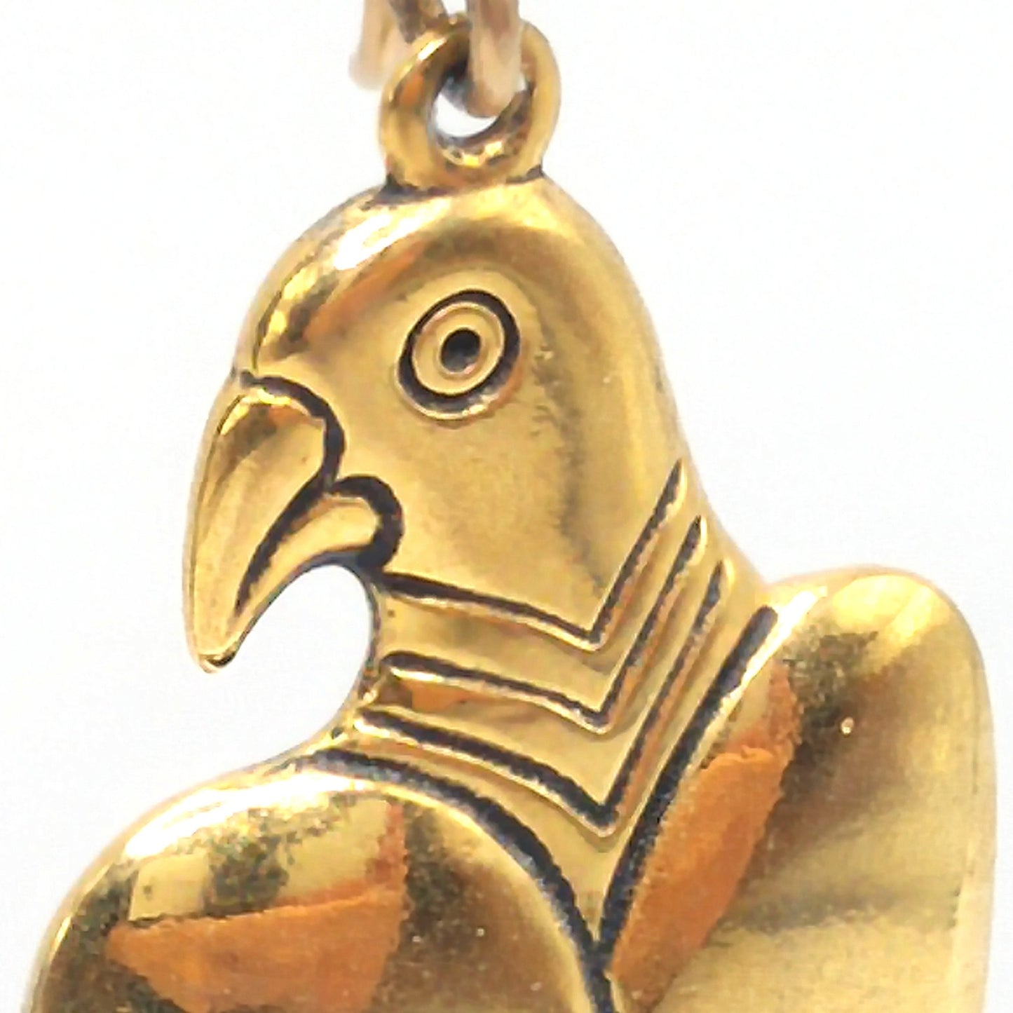 Laurel Burch Gold Plated Parrot Earrings, Gold Filled Ear Wires, 1980s Vintage Jewelry