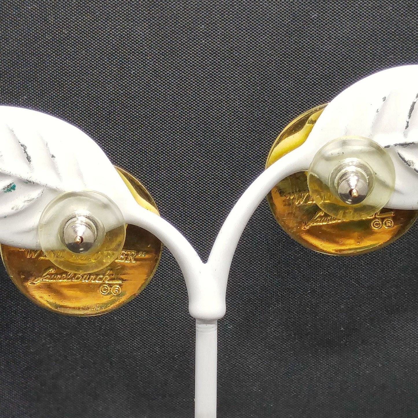 Laurel Burch Wind Flower Earrings, Gold Plated, 1980s Vintage Jewelry