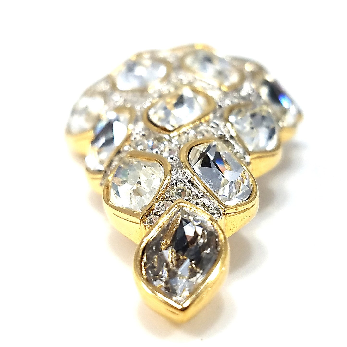 Swarovski Christmas Tree Brooch, 1996 Collectible, Skewed Navette Rhinestones, Vintage Jewelry