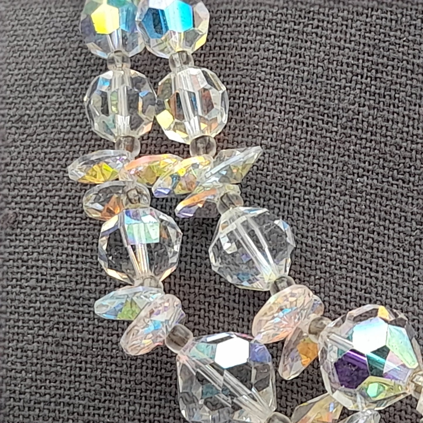Vendome Aurora Borealis Crystal Necklace, Two Strands