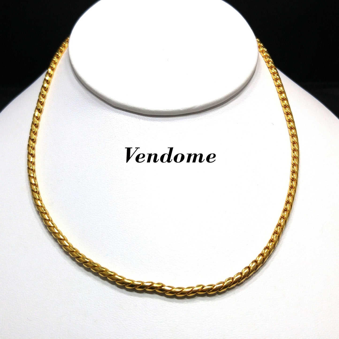 Vintage Vendome Gold Plated Necklace, Adjustable to 18"