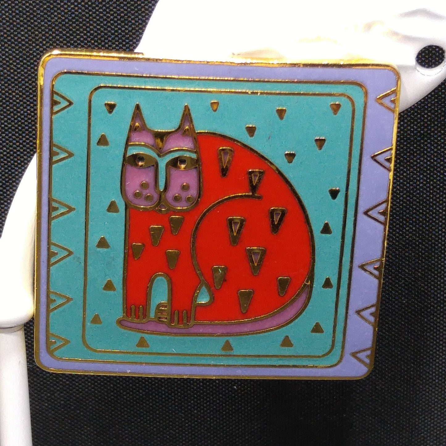 Laurel Burch "Fantastic Feline" Large Cat Post Earrings, Gold Plated, 1980s Vintage Jewelry