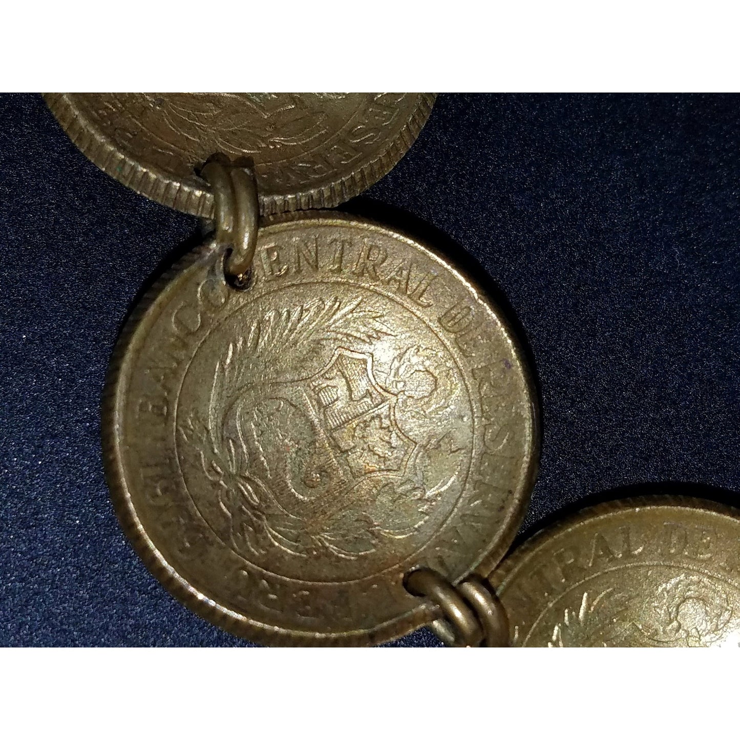 Coin Bracelet 1970s Peruvian Vintage