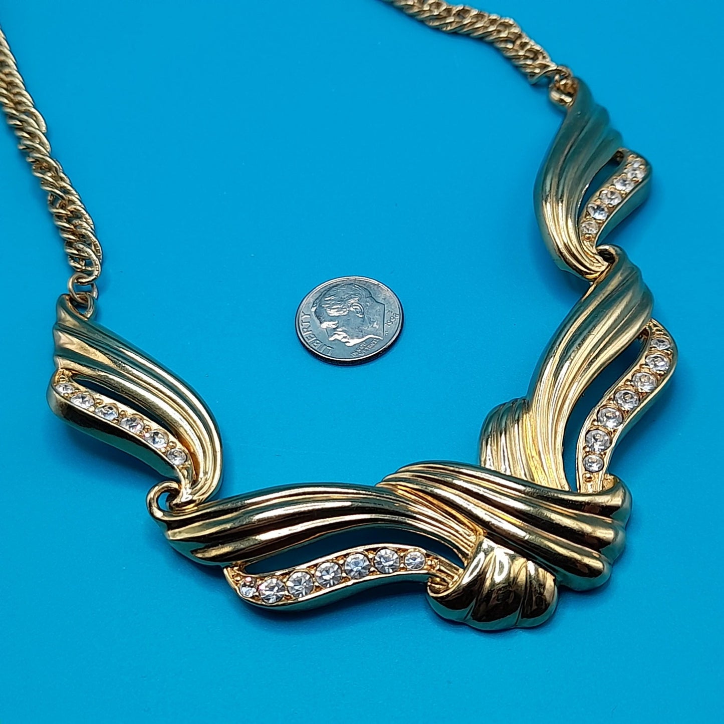 Vintage AVON Rhinestone Necklace, Inspired by Billy Dee Williams' Undeniable, Vintage Jewelry Book Piece