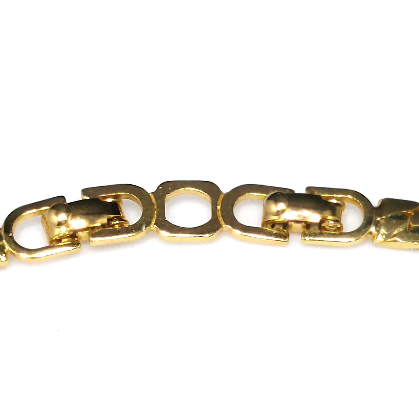 Vintage Christian Dior Germany Mask Pendant Necklace, Gold Plated, Black Enamel