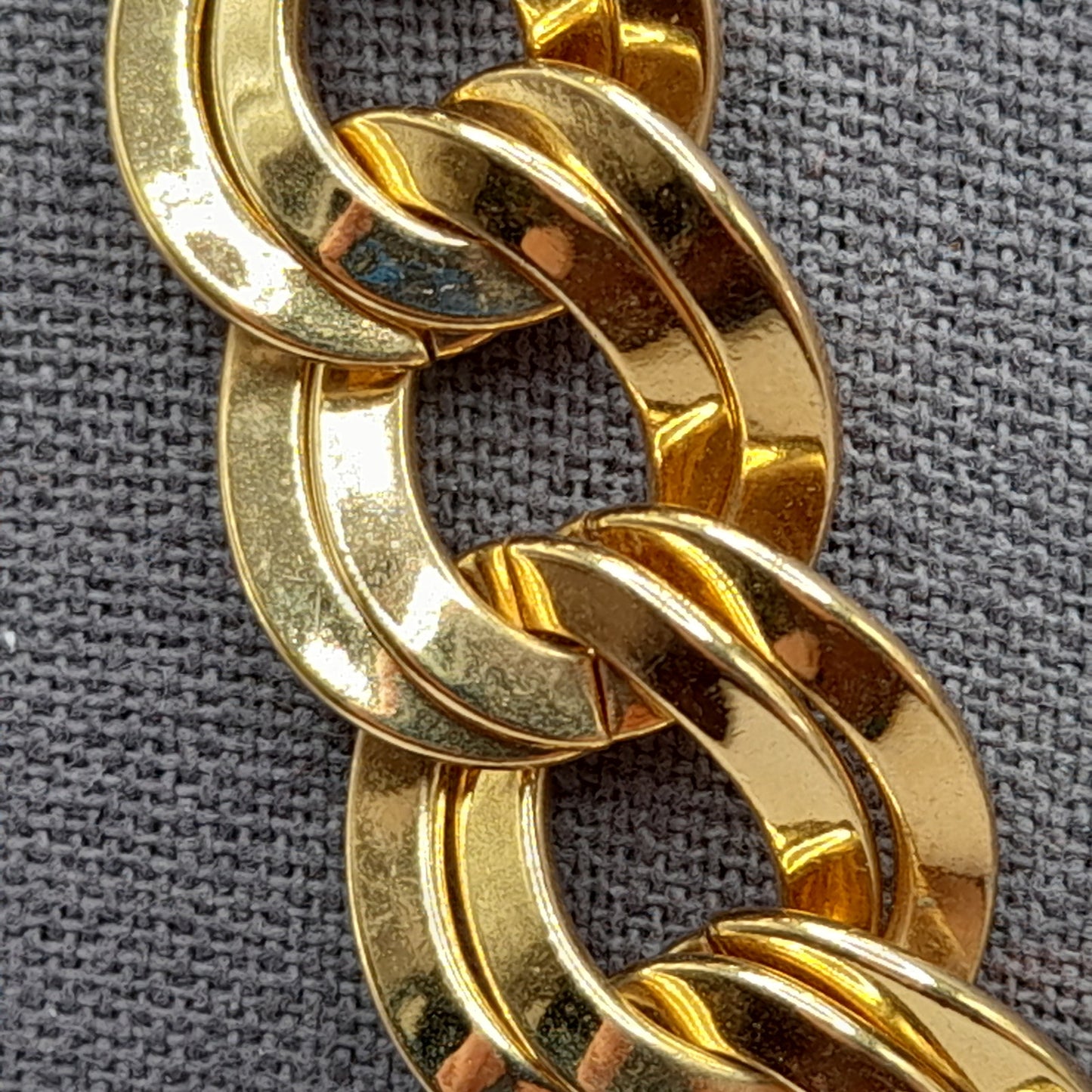Vintage 1980s MONET Double Curb Chunky Chain Necklace, 20 Inches