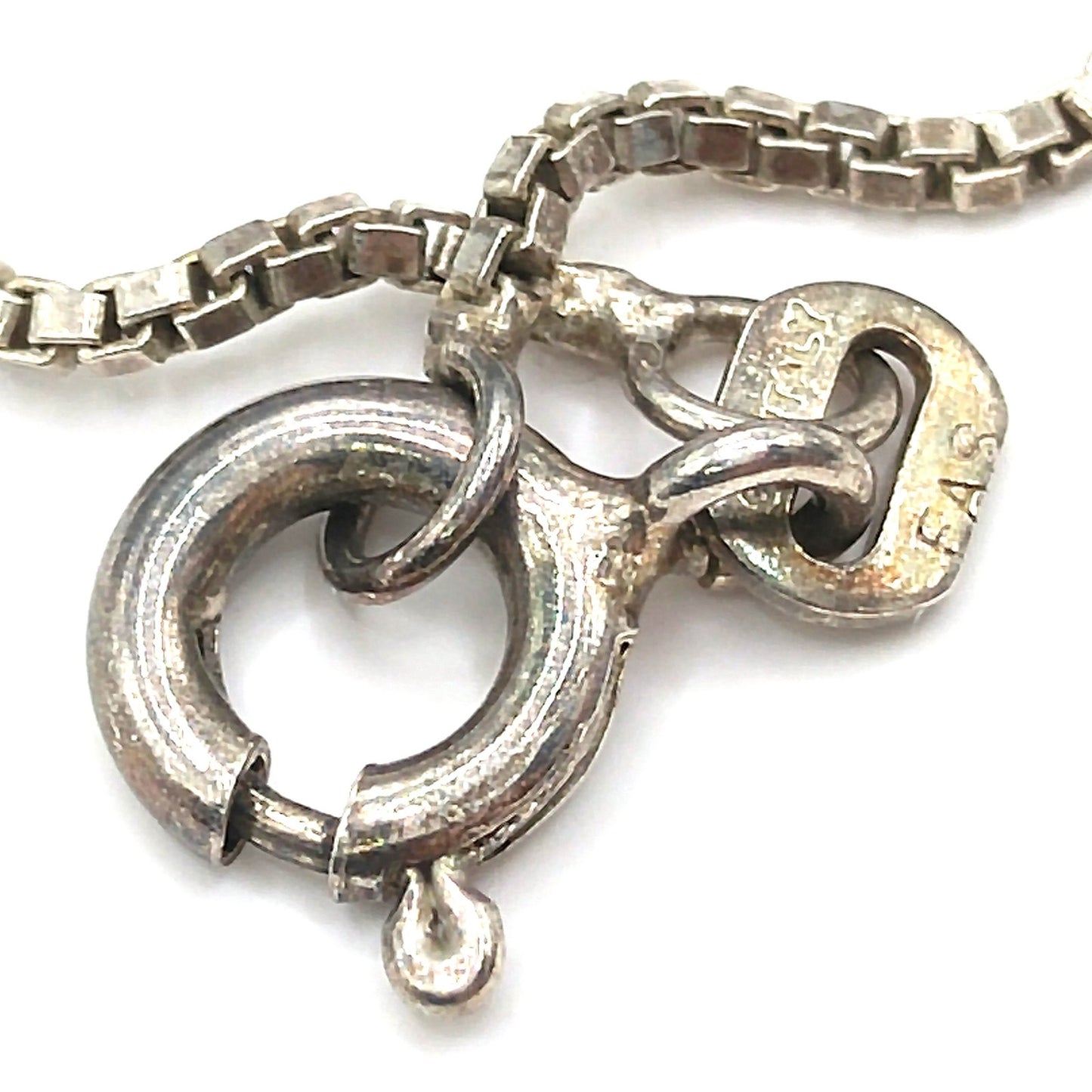 Gemstone Spinel Pendant Necklace, Italy 925 Chain, 24 Inches, Vintage Jewelry
