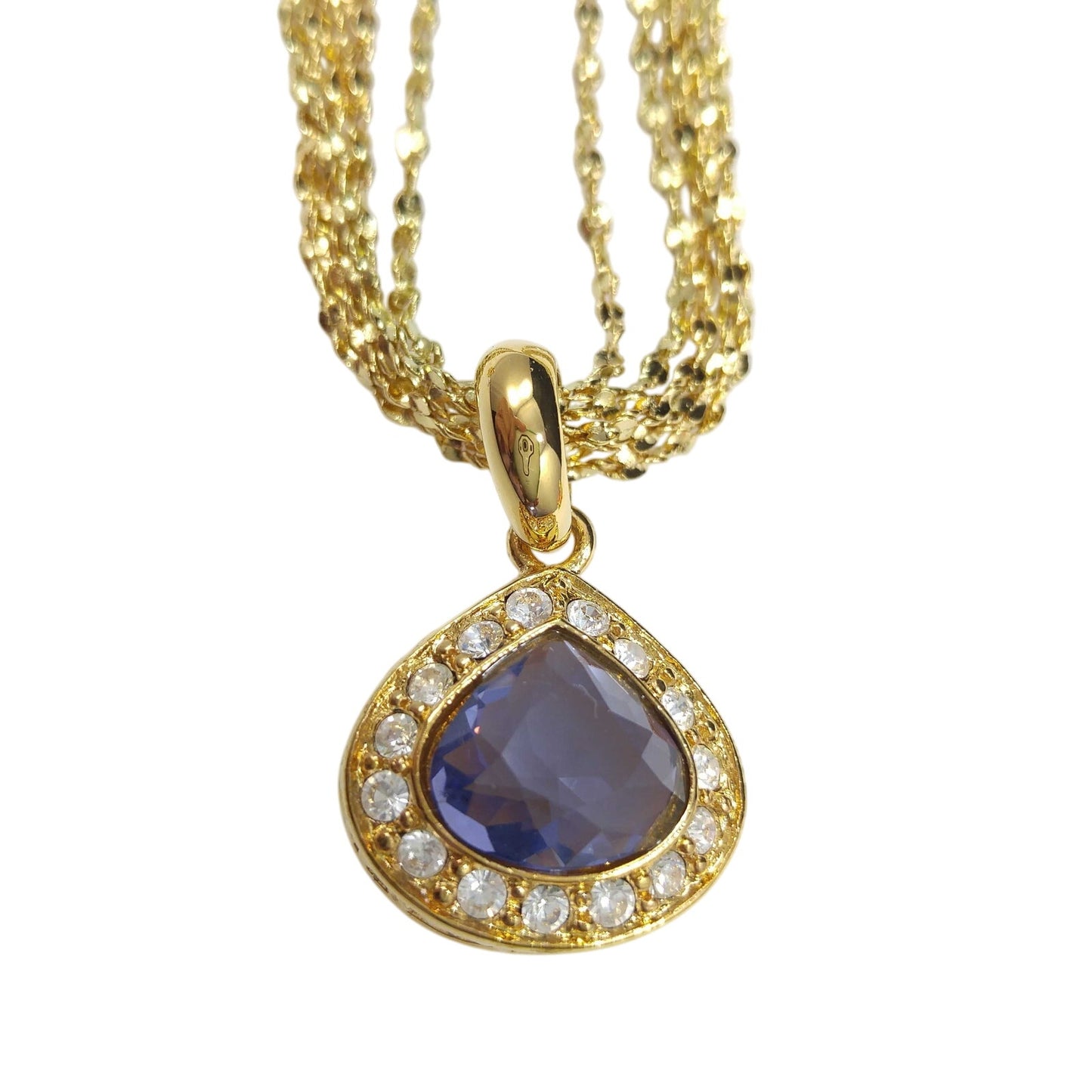 Vintage Nolan Miller Necklace & Three Austrian Crystal Pendants, 1990s