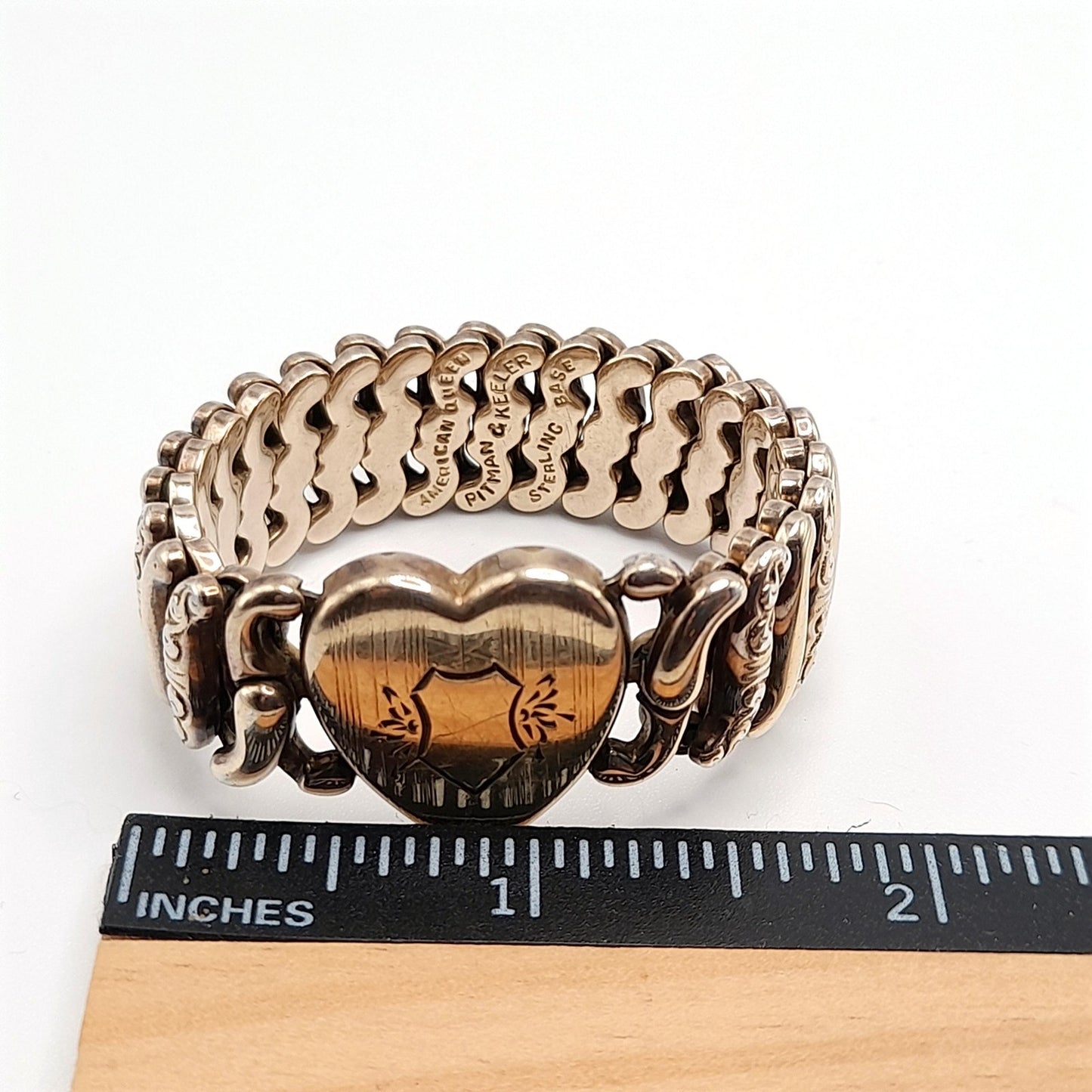 Vintage American Queen Expansion Bracelet, Pitman & Keeler, Sterling Base