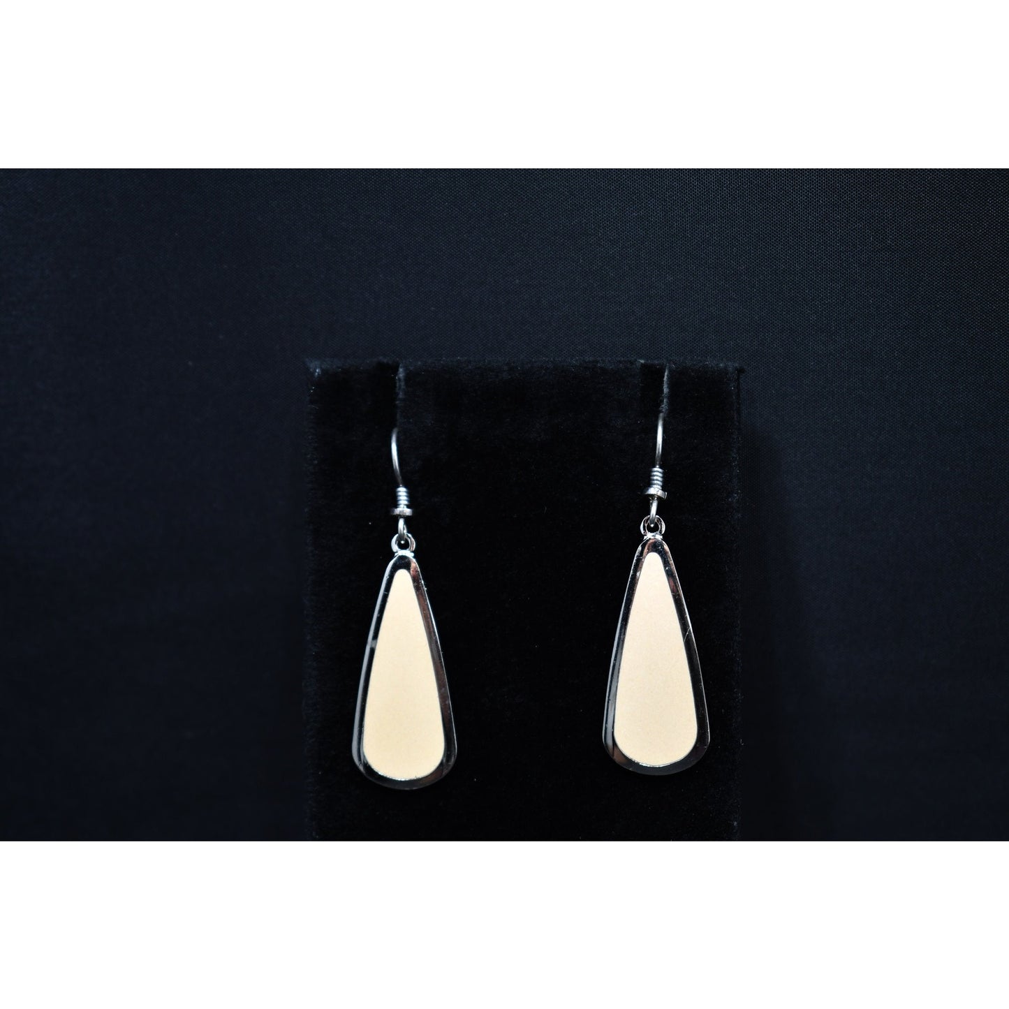 Laurel Burch Beige & Silver Tone Earrings, Gold Plated, 1980s Vintage Jewelry