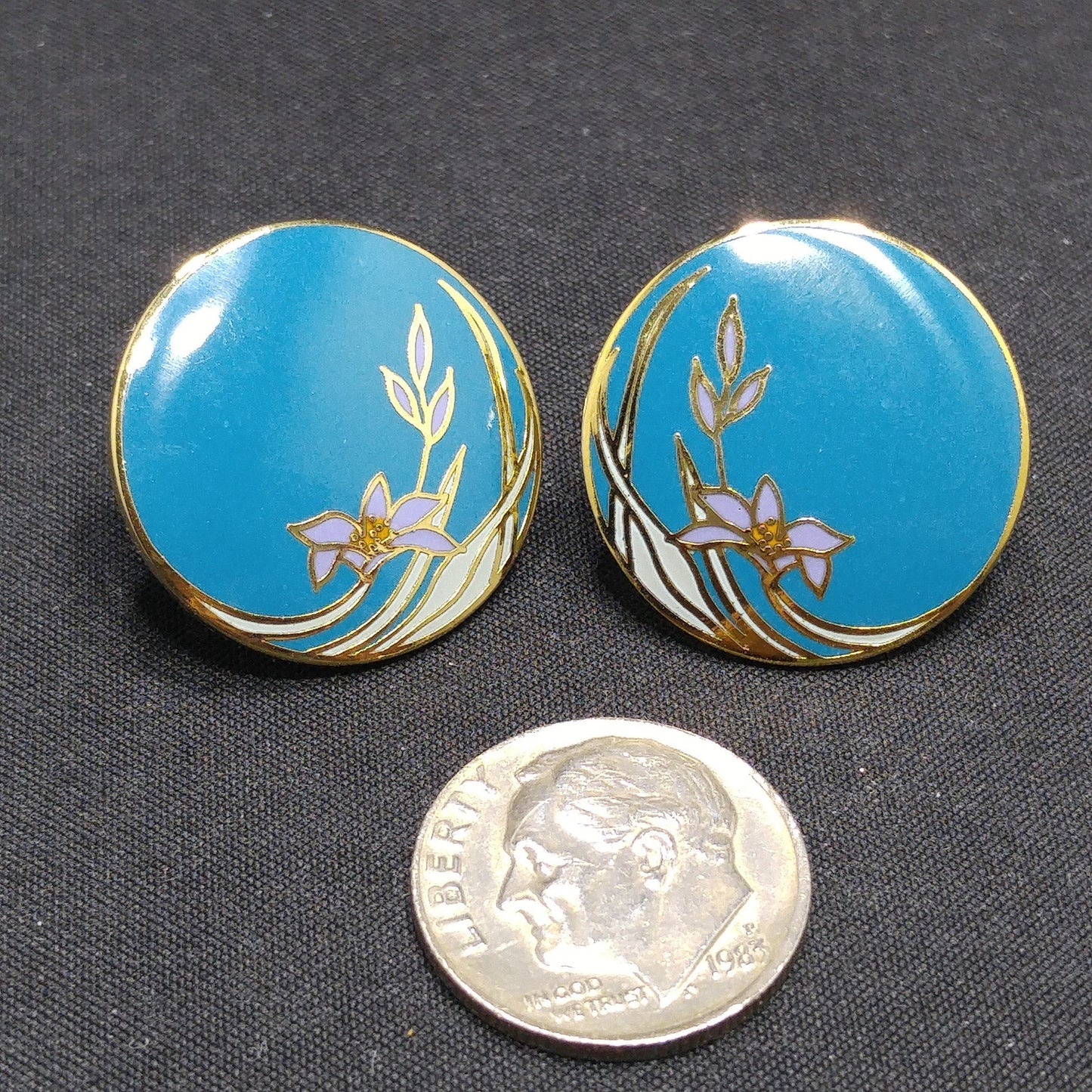 Laurel Burch Wind Flower Earrings, Gold Plated, 1980s Vintage Jewelry