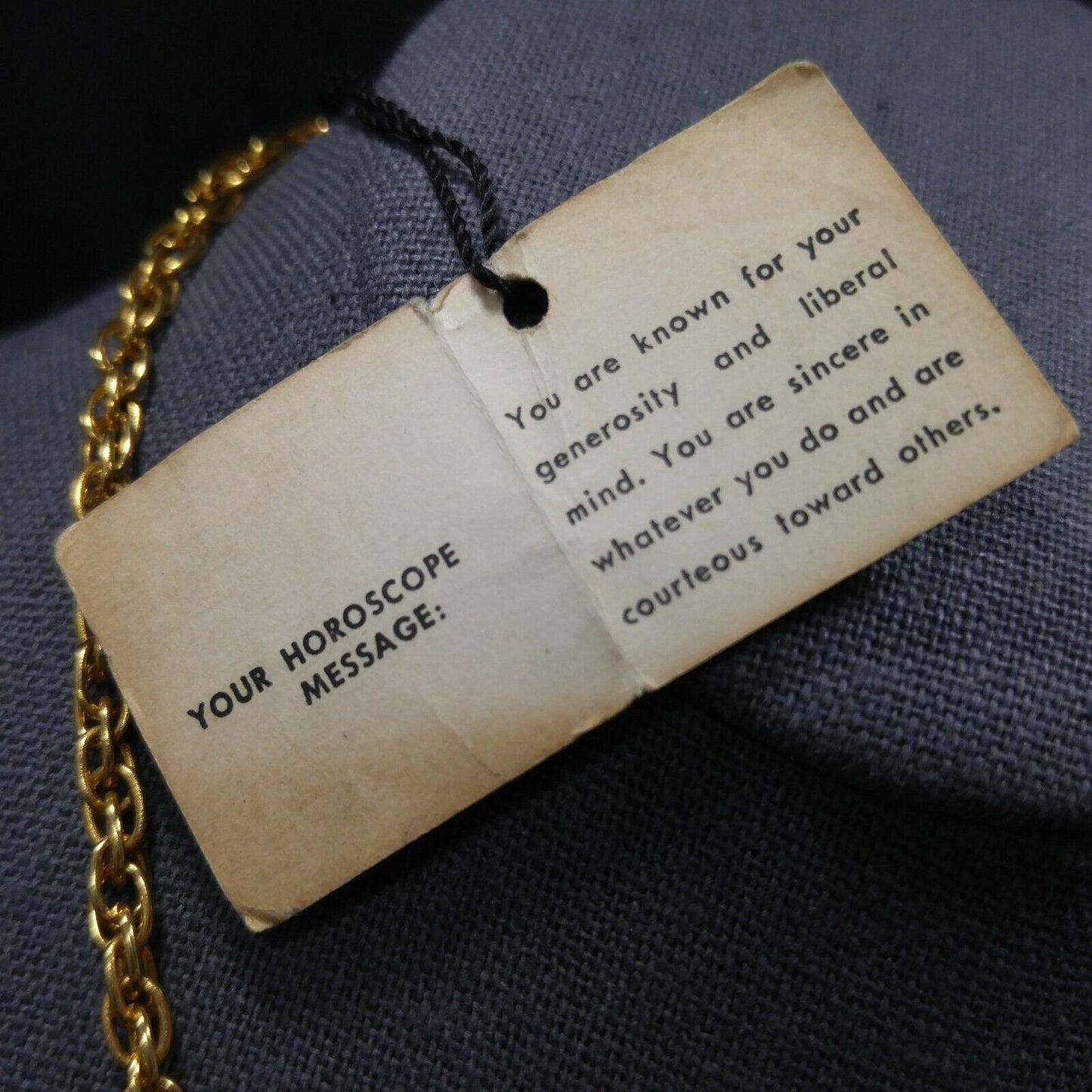 Vintage Zodiac Gemini Enamel Lucite Pendant Necklace, Original Tag, 1960s Vintage Jewelry
