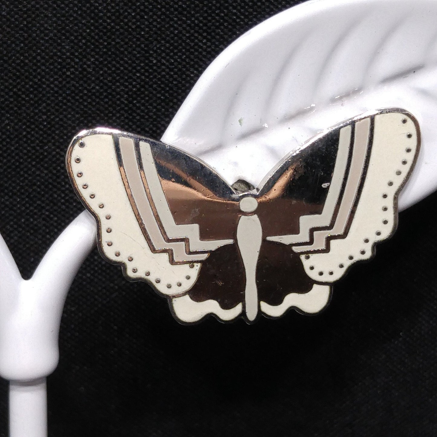 Laurel Burch "Papillon" Post Earrings, Butterfly Cloisonné Enamel, 1980s Vintage