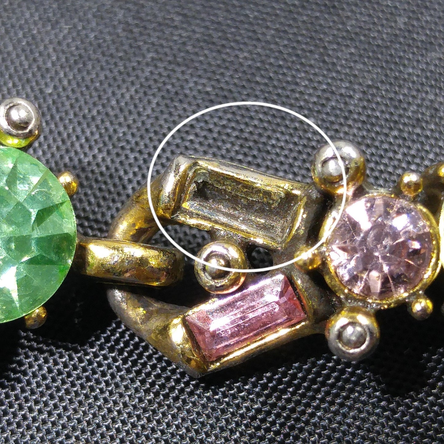 Hollycraft Pastel Rhinestone Bracelet, Stamped Copr 1955, 1950s Vintage Jewelry