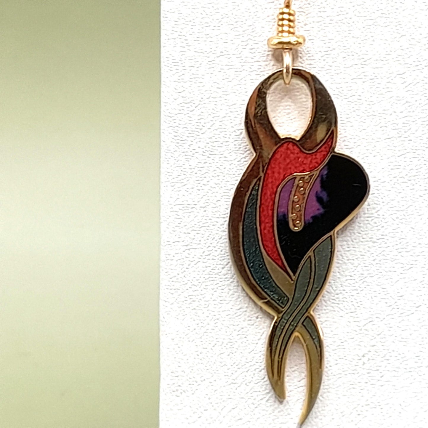 Vintage Laurel Burch "Everlasting Lily" Earrings, Gold Plated