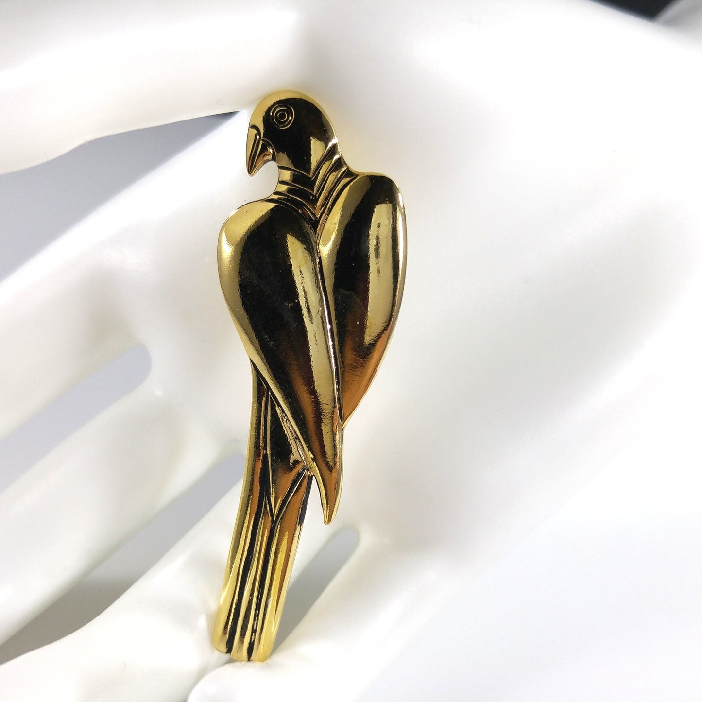 Laurel Burch Parrot Brooch & Pendant, Gold Plated, 1980s Vintage Jewelry