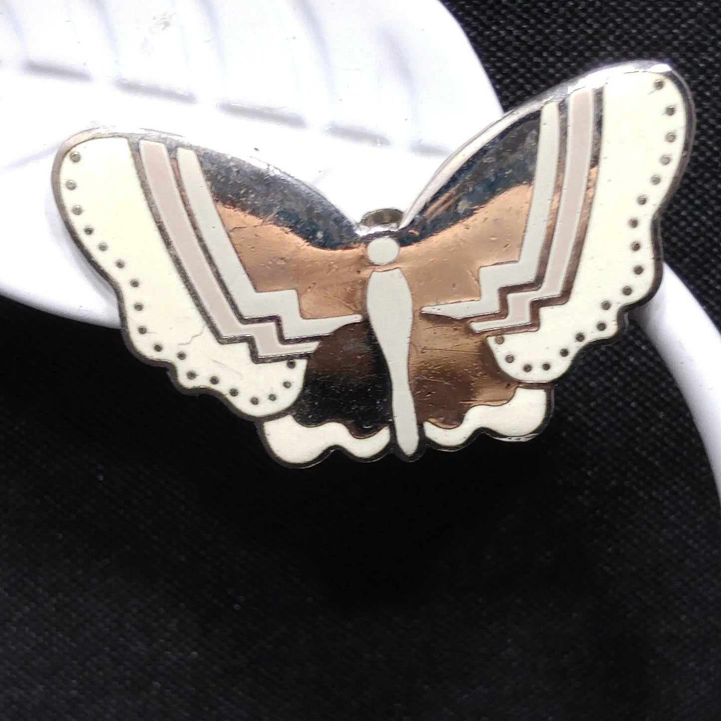 Laurel Burch "Papillon" Post Earrings, Butterfly Cloisonné Enamel, 1980s Vintage