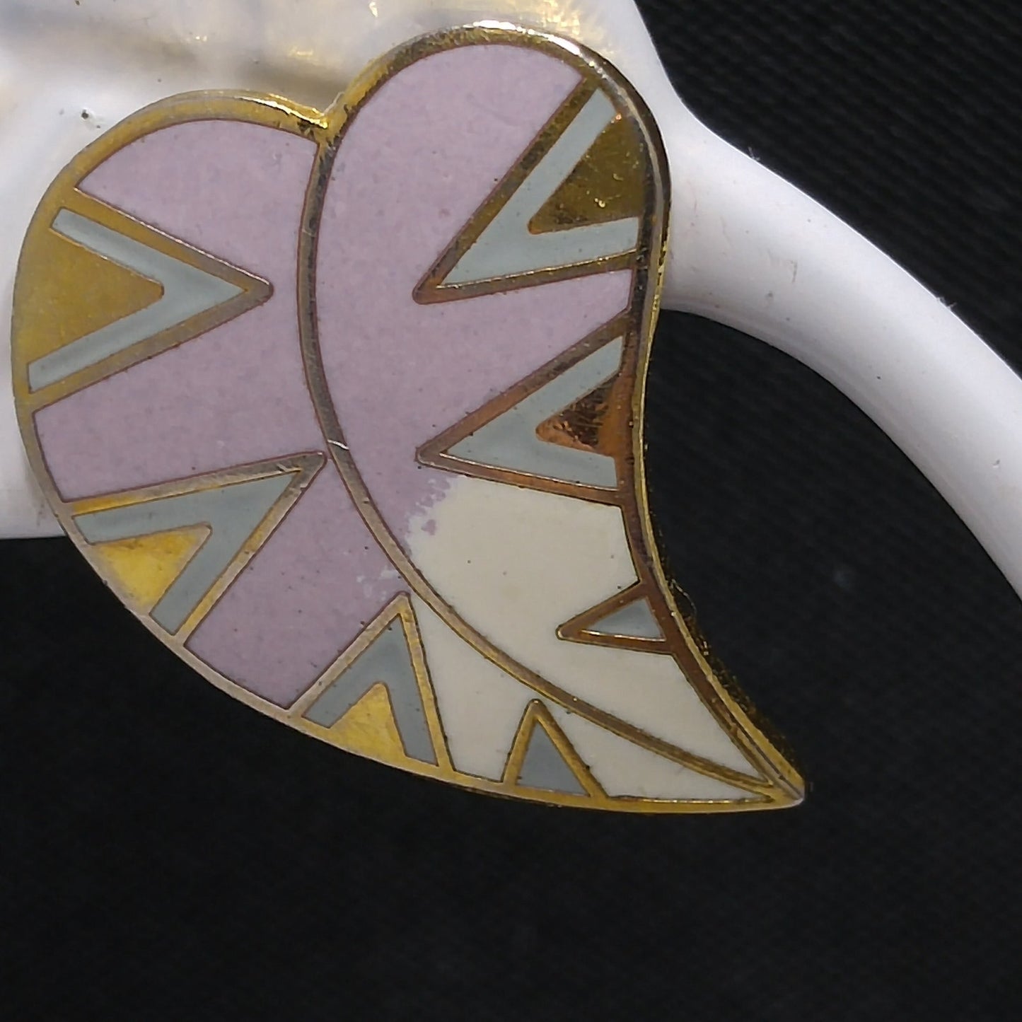 Laurel Burch "Petite Petal" Post Earrings, Lavender Leaves, Gold Plated, 1980s