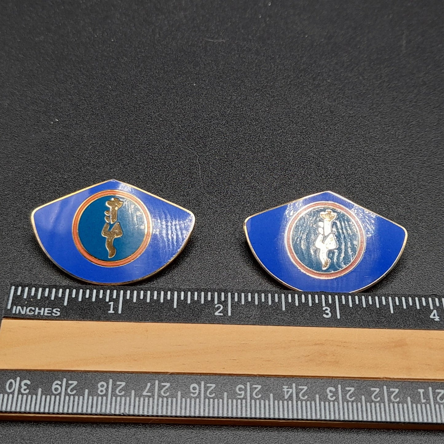 Vintage Laurel Burch Large Fan Post Earrings, Gold Plated, "Spring" Design
