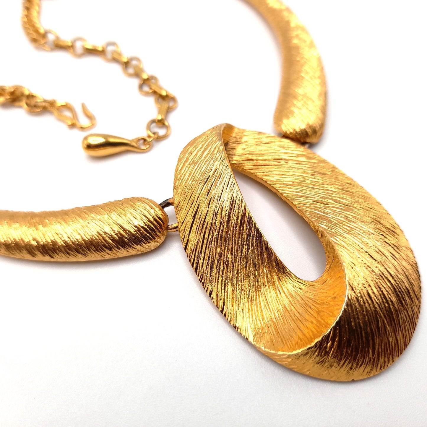 Piscitelli Gold Plated Pendant Necklace, Made in USA, Vintage Jewelry