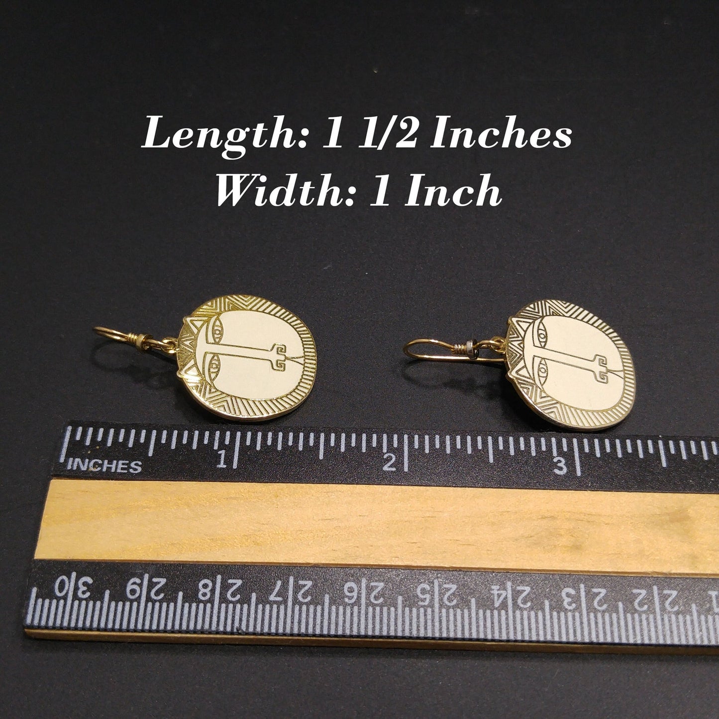 Laurel Burch "Moon Tiger" White Drop Earrings, Gold Plated Cloisonné, White Enamel, 1980s Vintage Jewelry