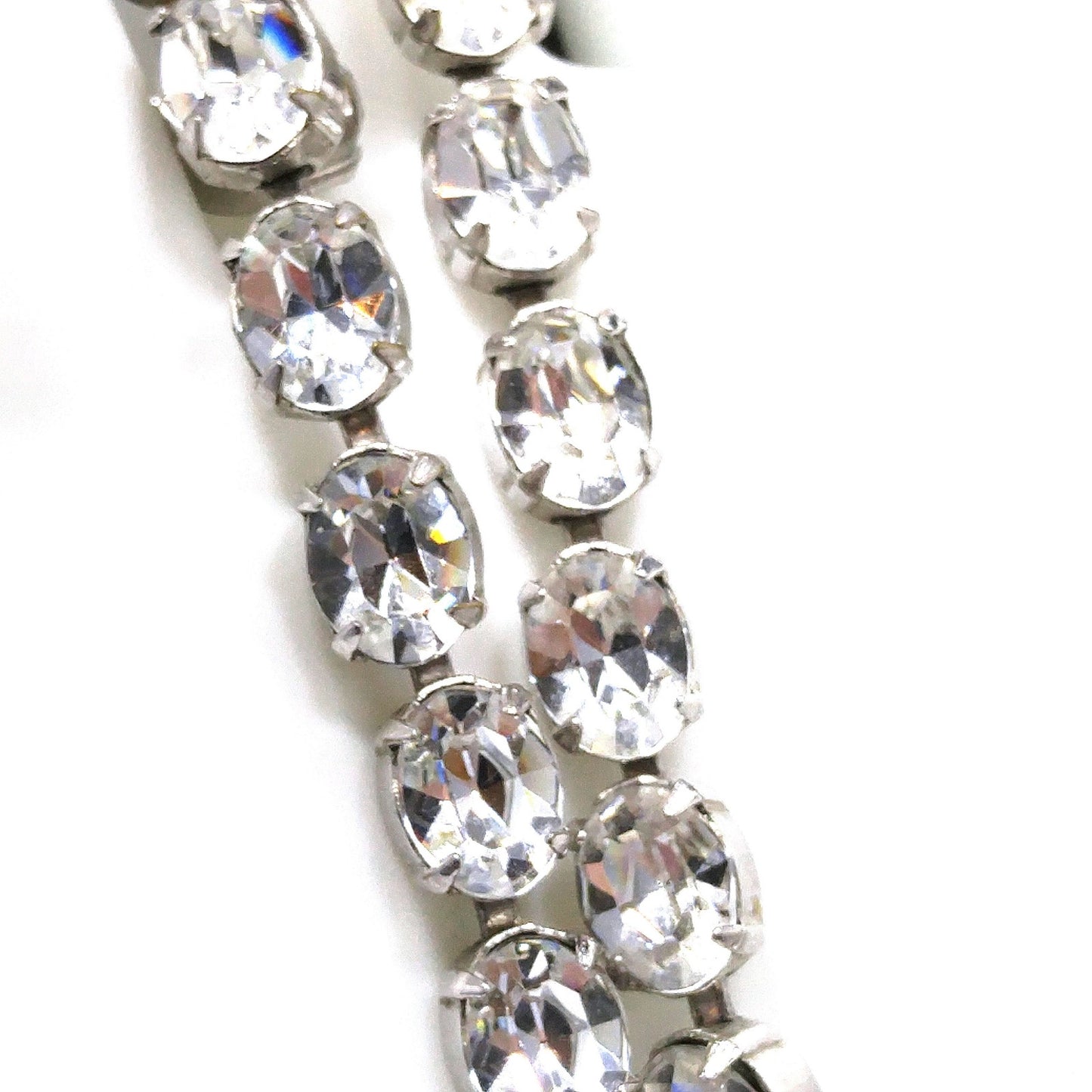 Weiss Rhinestone Choker Necklace, Oval Cut Wedding Necklace, 1950s Vintage Jewelry