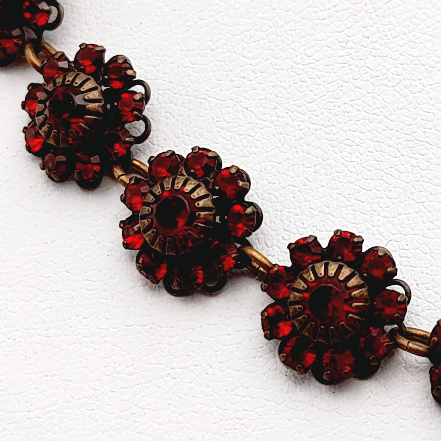 Vintage Liz Palacios Red Floral Necklace – Vintage-Inspired Sparkle from San Francisco