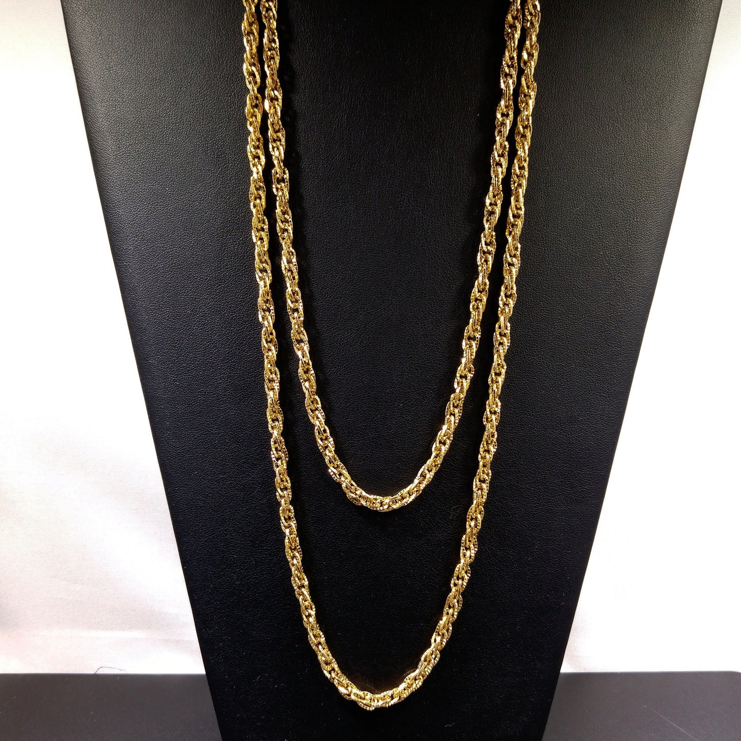 Hattie Carnegie Long Chain Necklace, 48 Inch Length Chain, 1970s Vintage Jewelry
