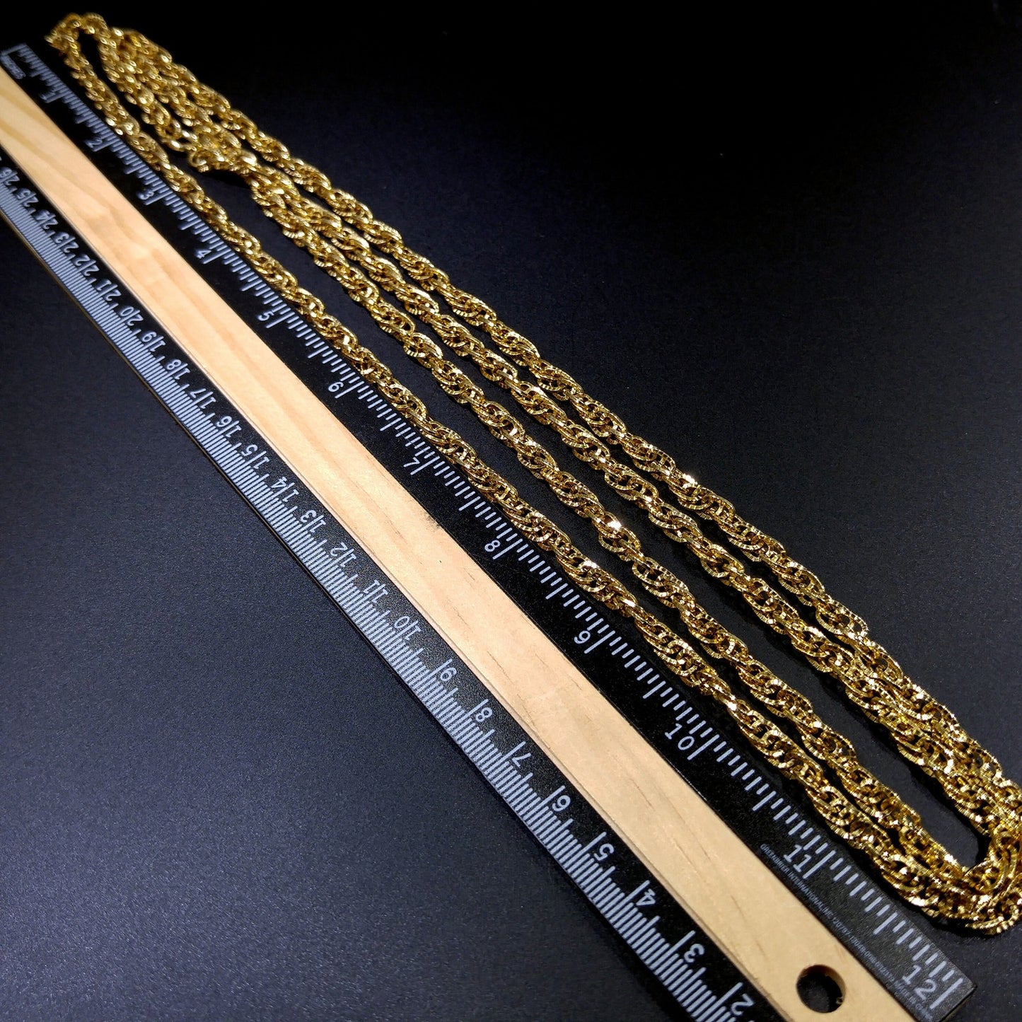 Hattie Carnegie Long Chain Necklace, 48 Inch Length Chain, 1970s Vintage Jewelry