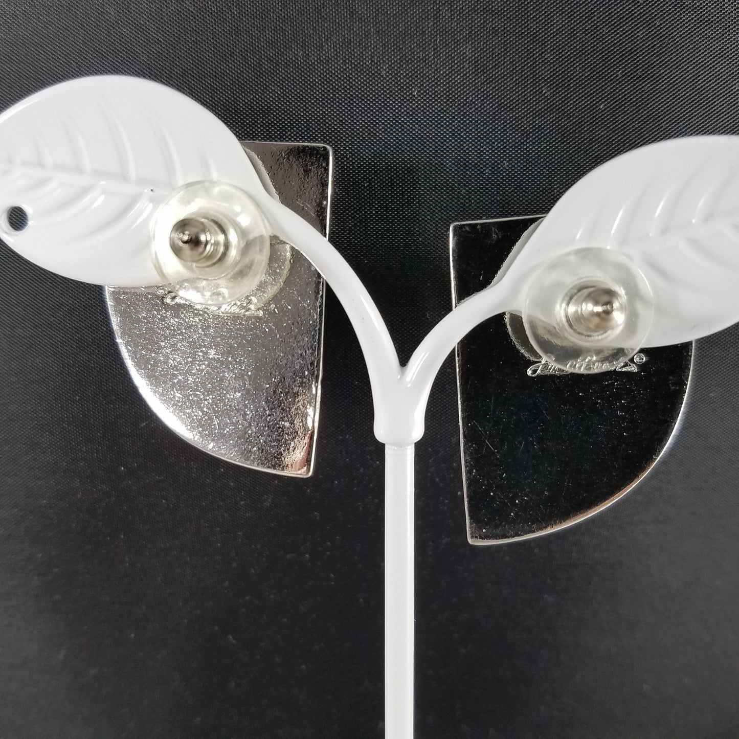 Vintage Laurel Burch Blossoming Woman Earrings, Rhodium Plated, 1990s