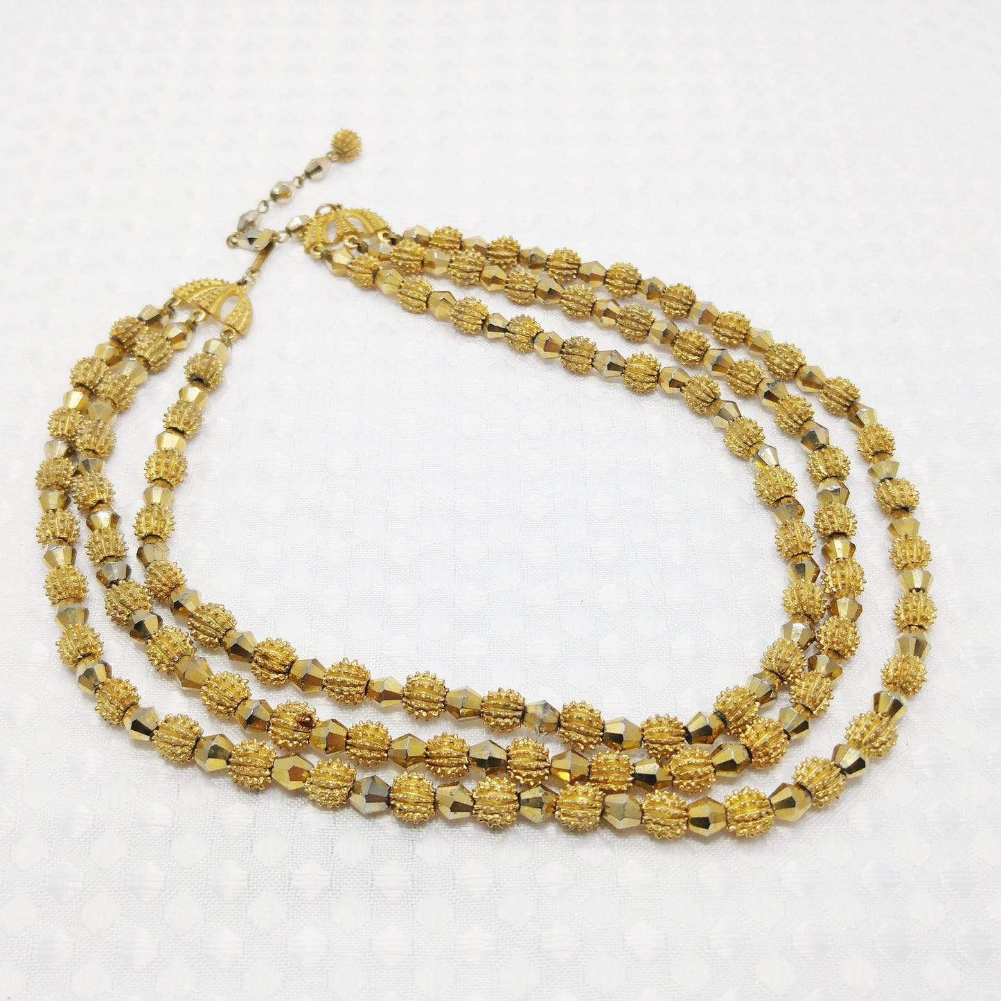 Crown Trifari Brutalist Necklace, Electra Collection, 1950s Vintage Jewelry