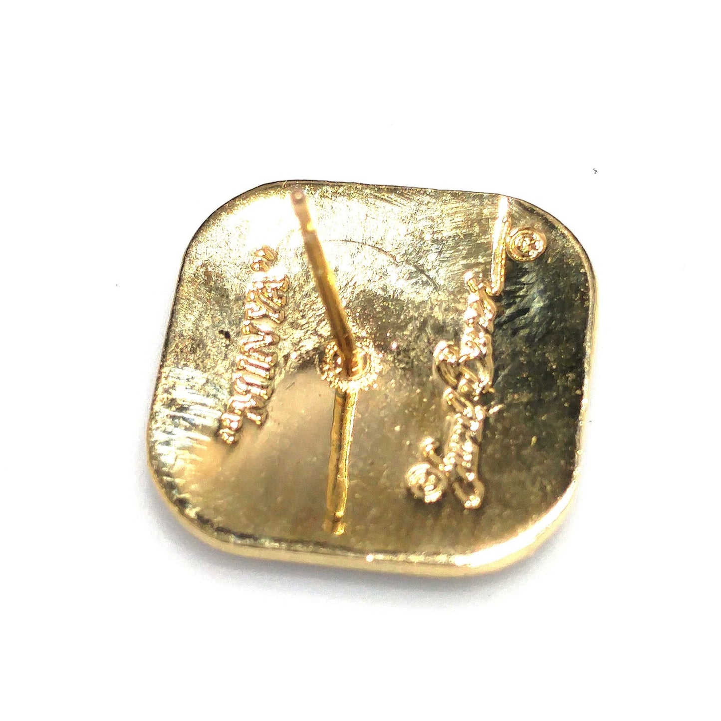 Vintage Laurel Burch "Minya" Post Earrings, Gold Plated, Enamel Cloisonne, 1980s