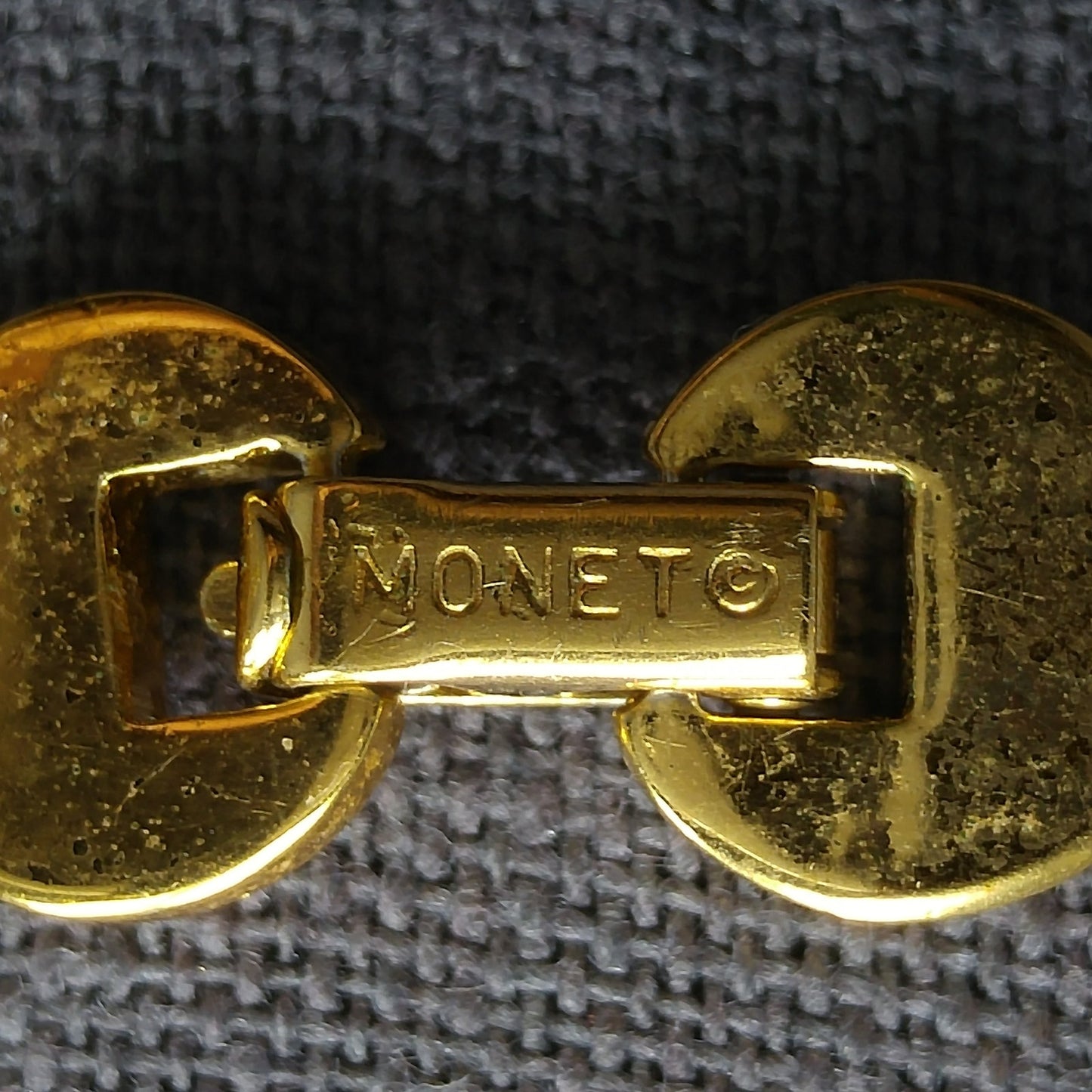 Monet Pendant Necklace, Gold Plated, Book Piece, 1960s Vintage Jewelry