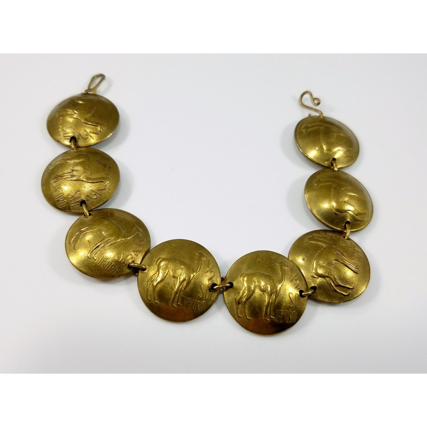 Coin Bracelet 1970s Peruvian Vintage